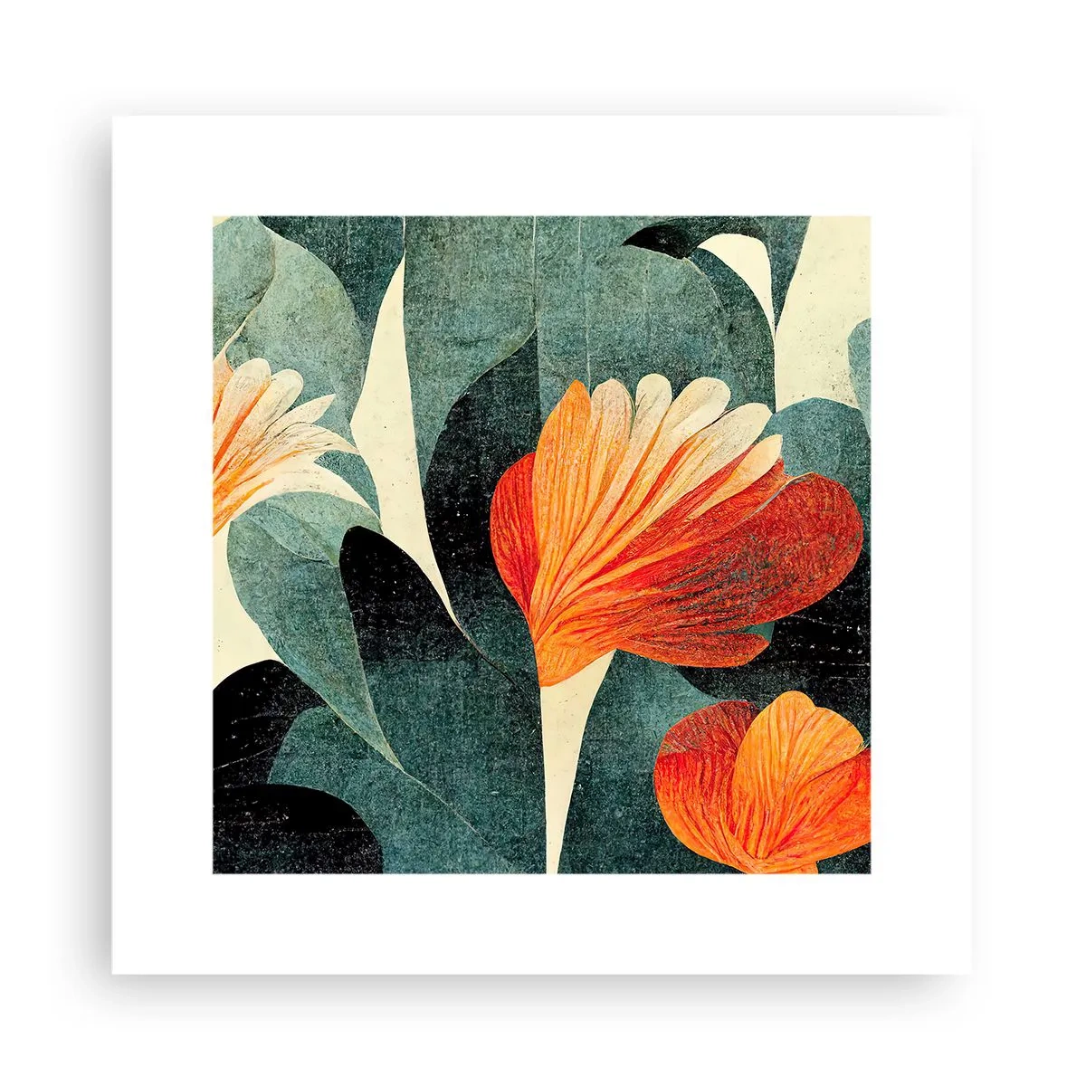 Pôster - O calor dos trópicos e o frescor da vegetação - 30x30 cm