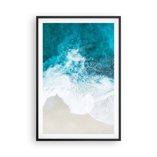 Pôster com moldura preta - Carícia natural - 61x91 cm