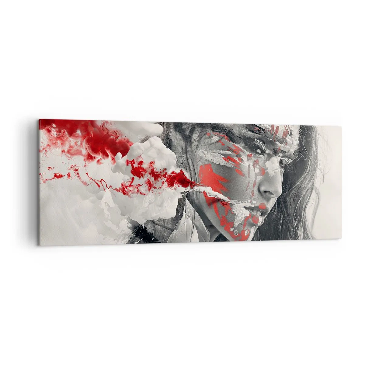 Quadro em tela - Nos fumos do absurdo - 140x50 cm