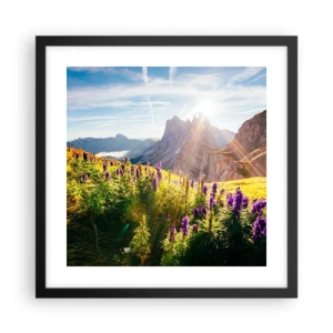 Pôster com moldura preta - A vida secreta das ervas - 40x40 cm