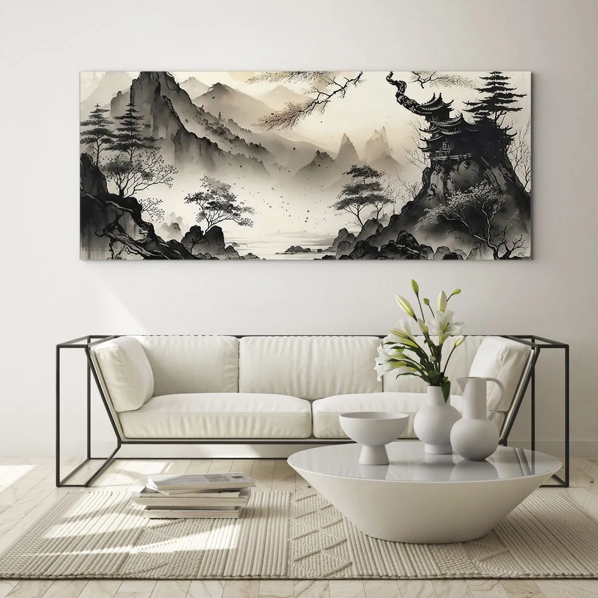 Quadro em vidro - O charme único do Oriente - 100x40 cm