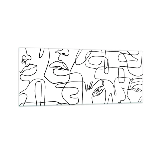 Quadro em vidro - Em emoções emaranhadas - 100x40 cm