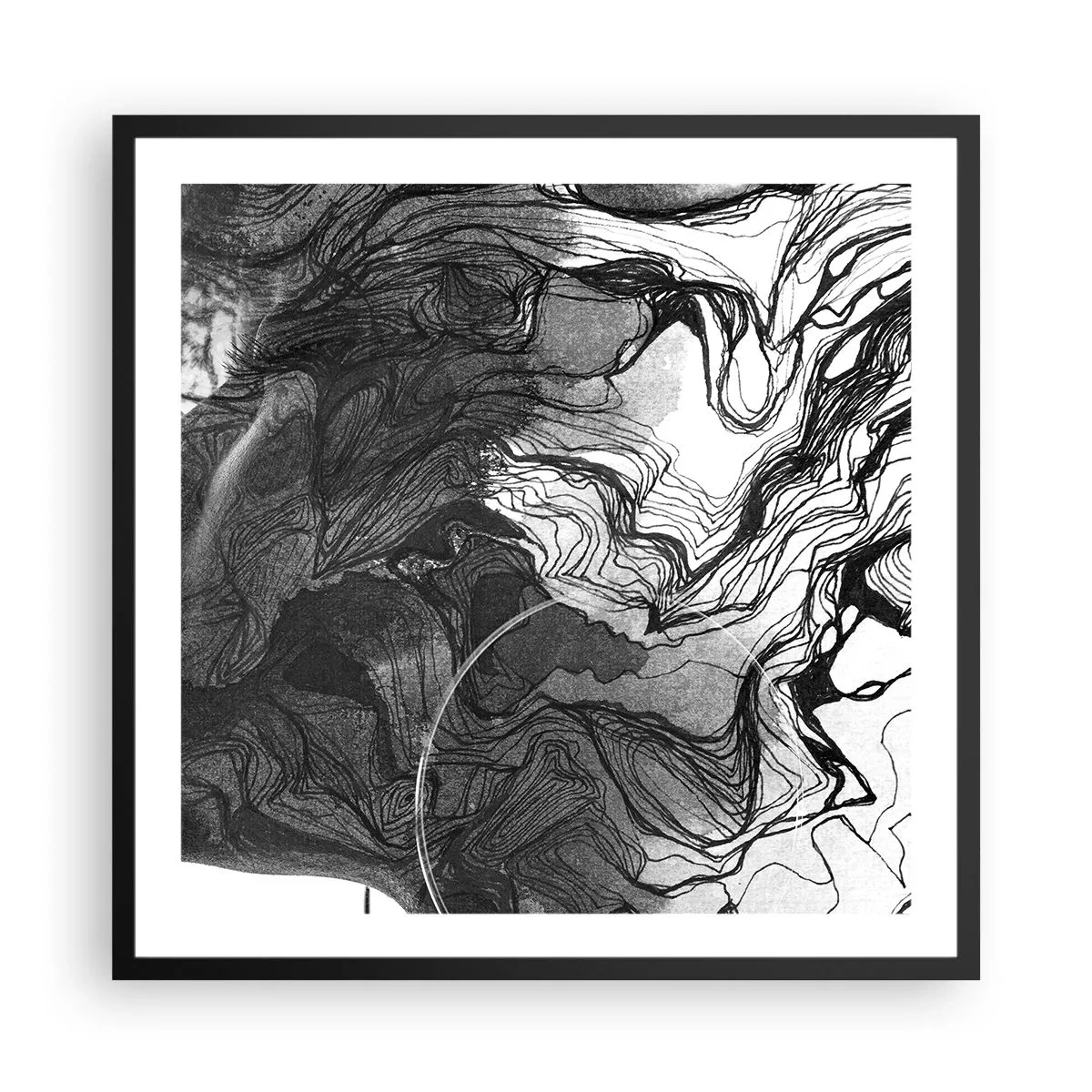 Pôster com moldura preta - Entrelaçados em sonhos - 60x60 cm