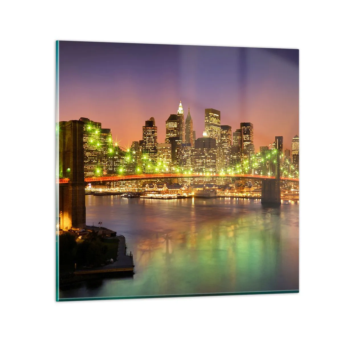 Quadro em vidro - Aqui a luz nunca se apaga - 70x70 cm