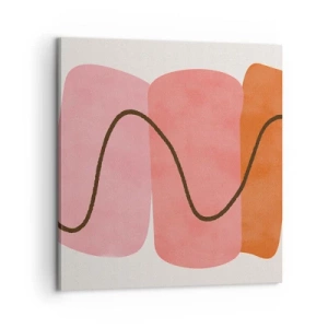 Quadro em tela - Movimento suave de formas - 60x60 cm