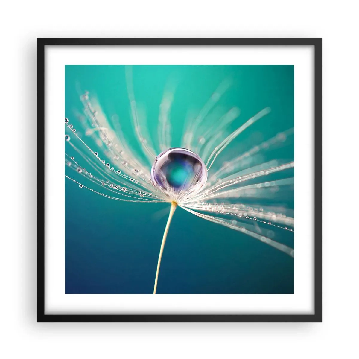 Pôster com moldura preta - Momento místico - 50x50 cm