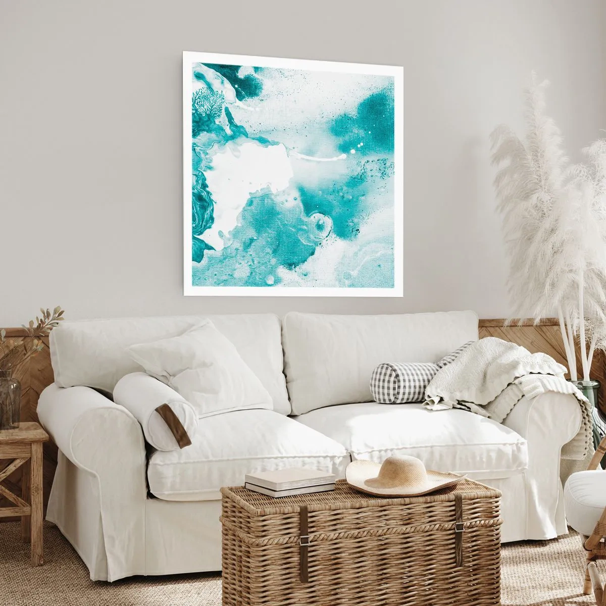 Pôster - Inundado em azul - 50x50 cm