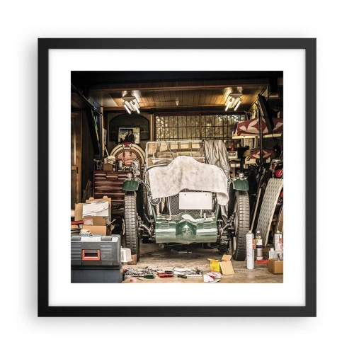 Pôster com moldura preta - De volta ao passado - 40x40 cm