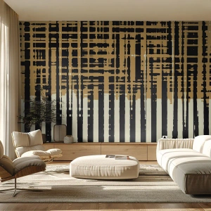 Papel de Parede Premium Sand - Abstração arquitetónica - Abstração, Pedaço, Linhas - 100x70 cm