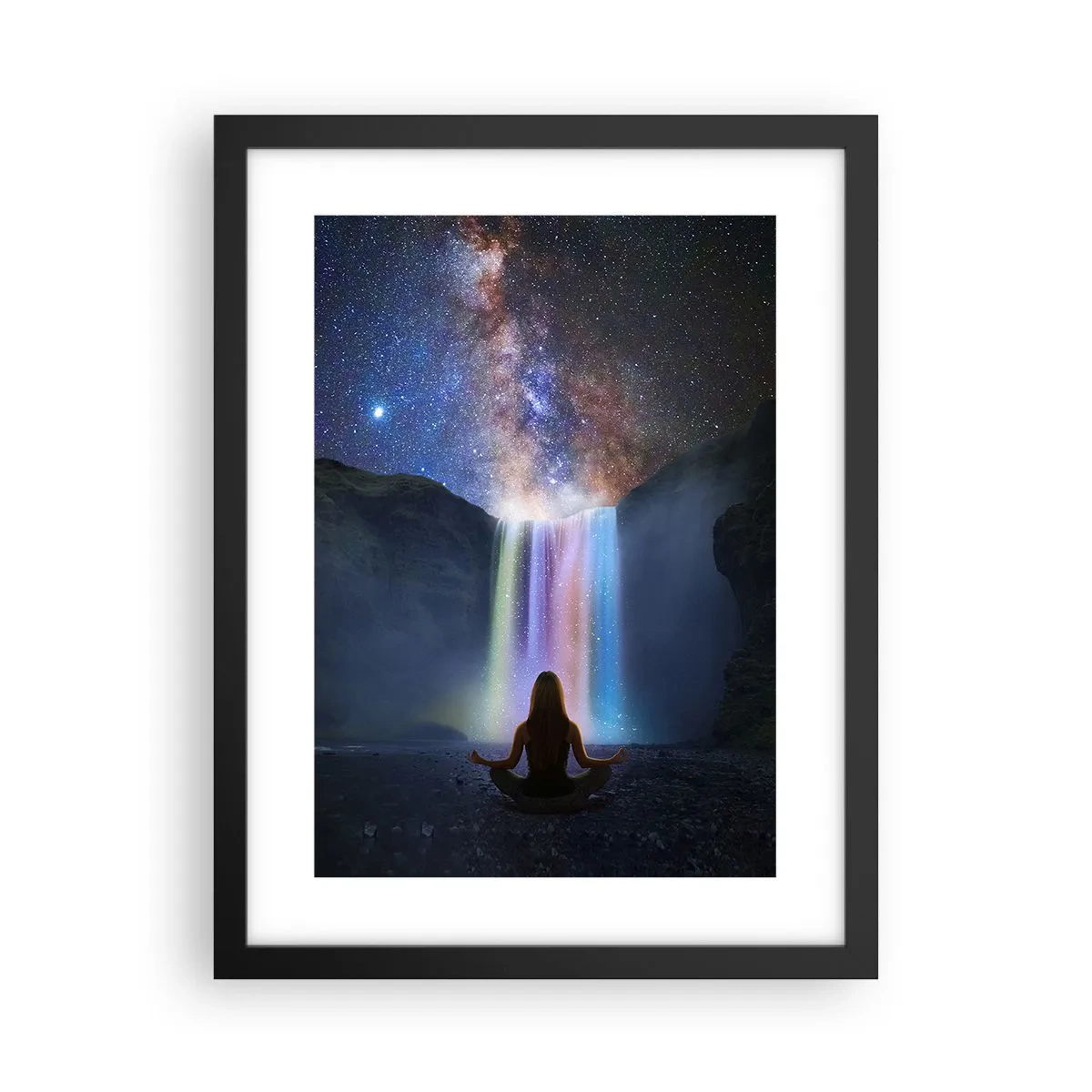 Pôster com moldura preta - Harmonia absoluta - 30x40 cm