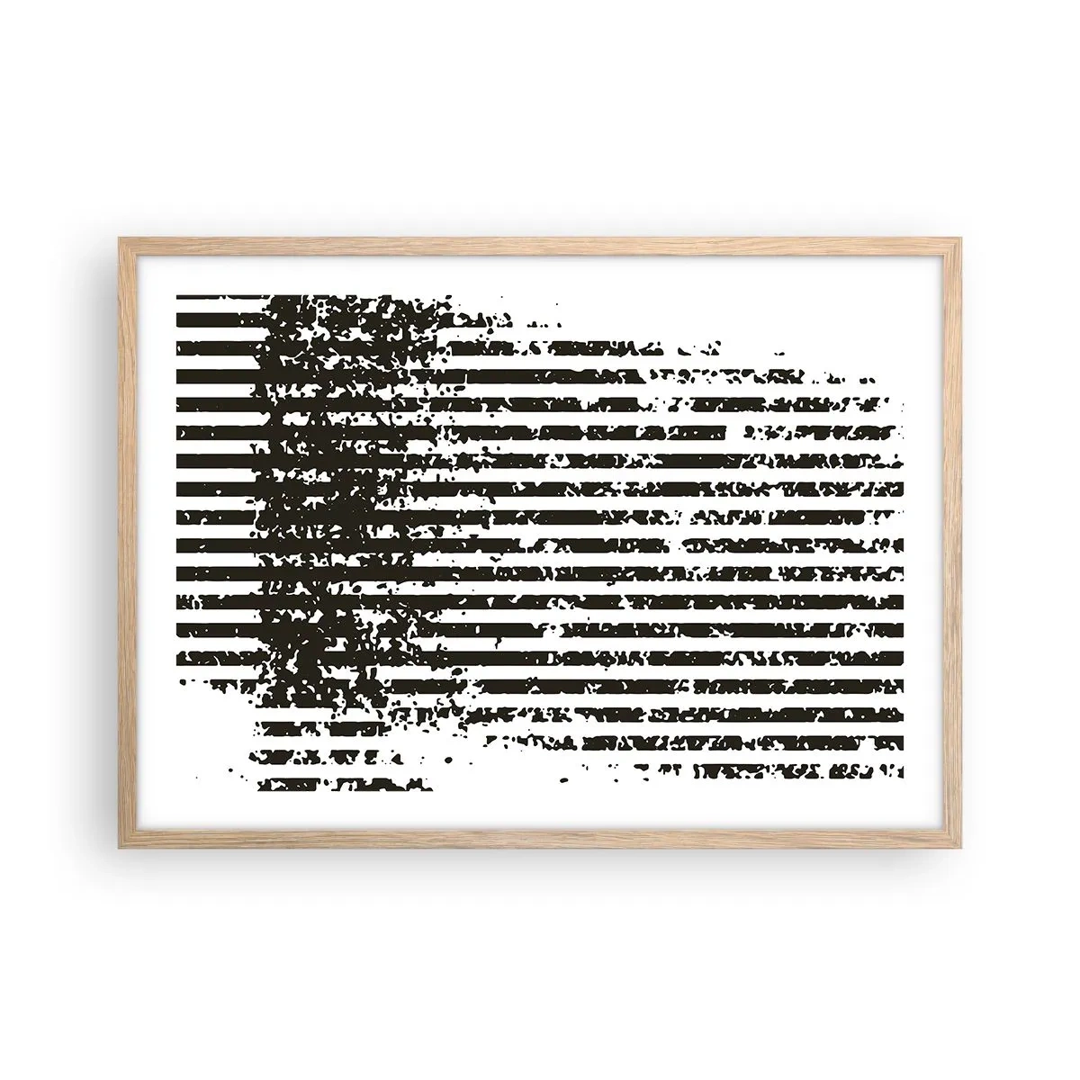 Pôster com moldura de carvalho claro - Ritmo e ruído - 70x50 cm