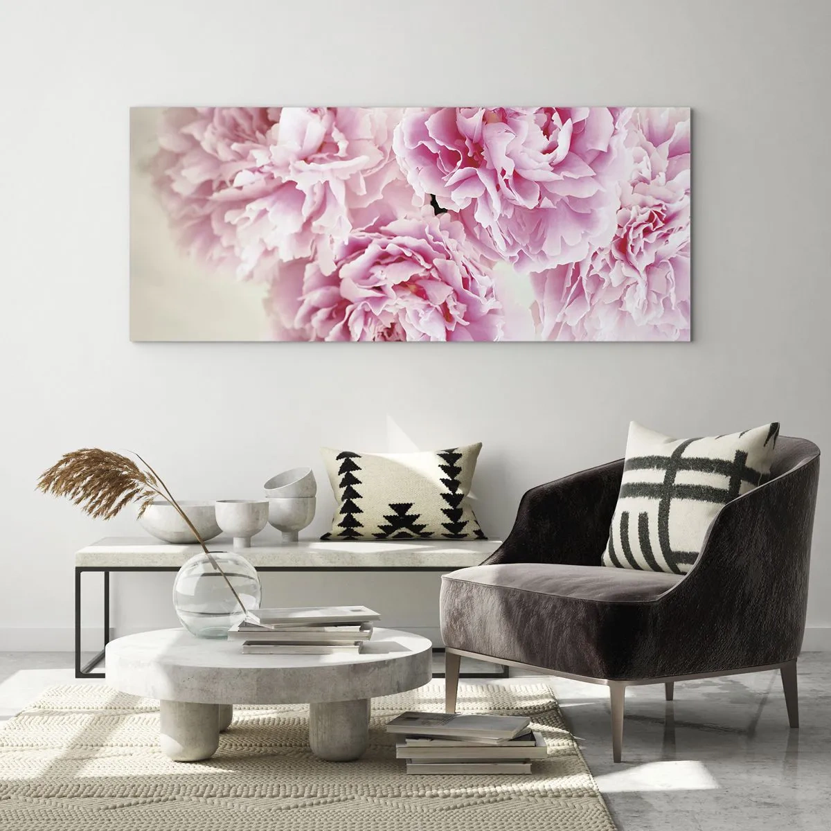 Quadro em vidro - Em esplendor rosa - 160x50 cm
