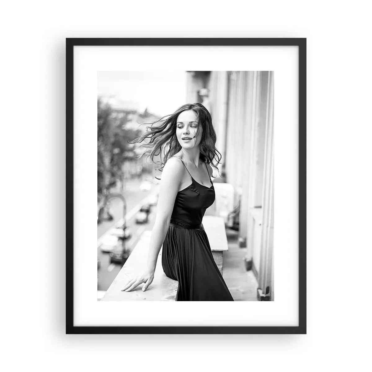 Pôster com moldura preta - Certamente uma parisiense - 40x50 cm