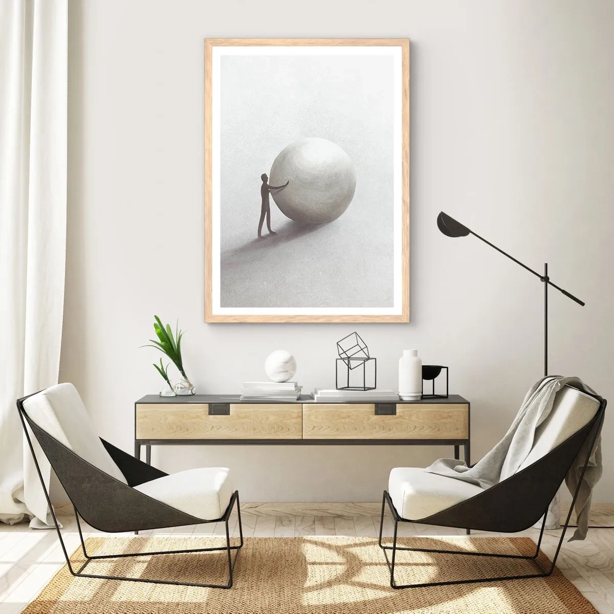 Pôster com moldura de carvalho claro - O Jogo da Vida - 61x91 cm