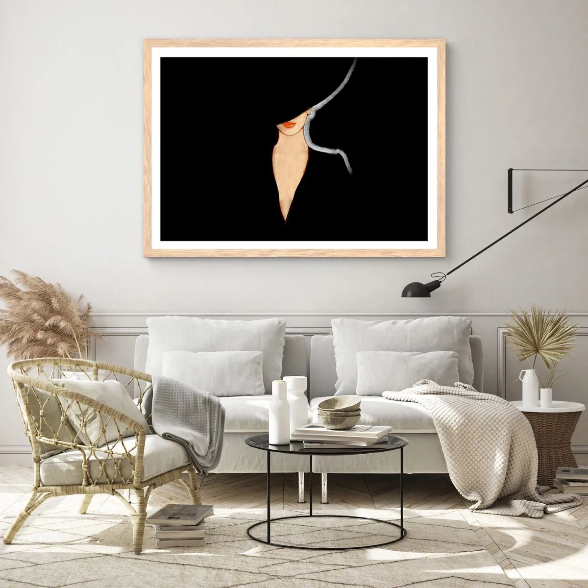 Pôster com moldura de carvalho claro - Elegância e estilo - 70x50 cm
