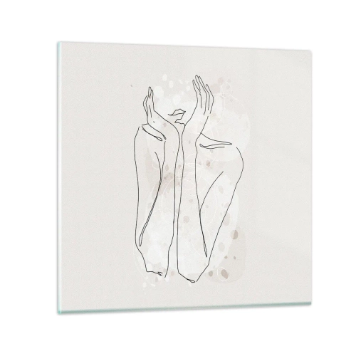 Quadro em vidro - Momento de sonho - 30x30 cm