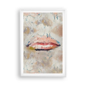 Pôster em moldura branca - Desperta os sentidos - 61x91 cm