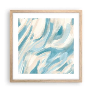 Pôster com moldura de carvalho claro - Brisas de primavera - 40x40 cm