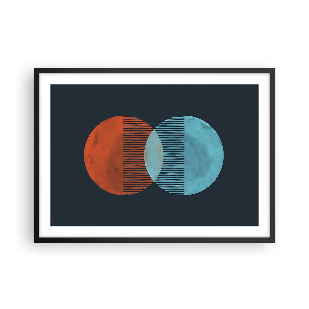 Pôster com moldura preta - Fantasia astronómica - 70x50 cm
