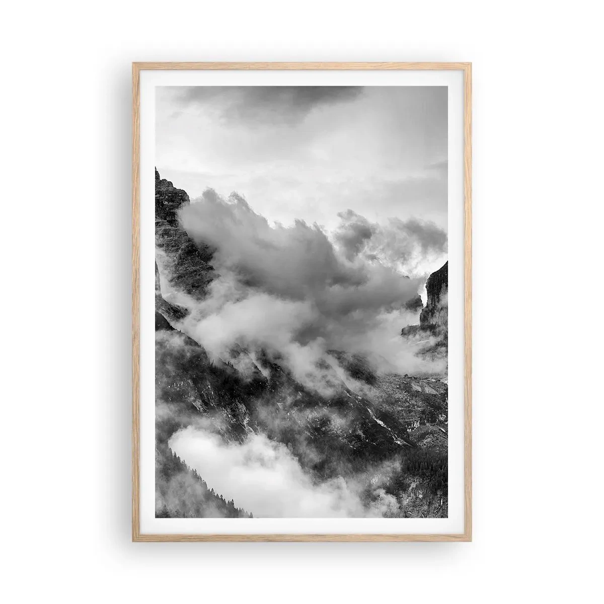 Pôster com moldura de carvalho claro - Bonitas e cruéis - 70x100 cm