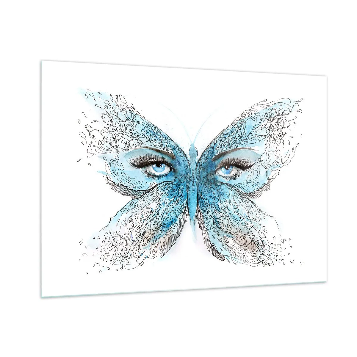 Quadro em vidro - Borboleta eros - 100x70 cm