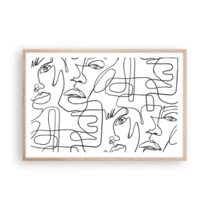 Pôster com moldura de carvalho claro - Em emoções emaranhadas - 91x61 cm