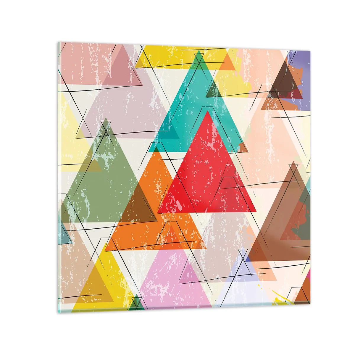 Quadro em vidro - Três por três - 60x60 cm