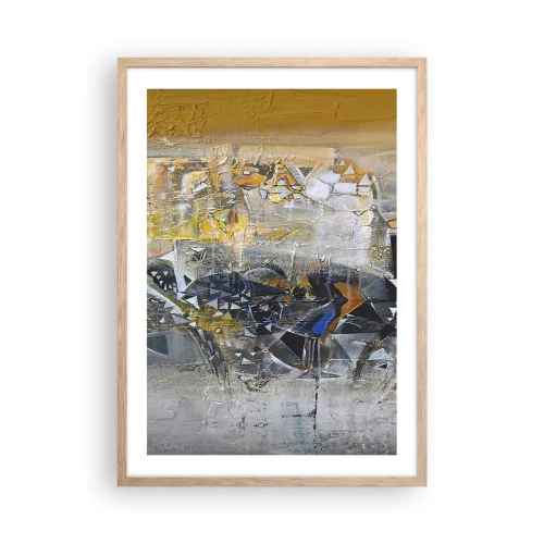 Pôster com moldura de carvalho claro - Tudo vai se encaixar - 50x70 cm