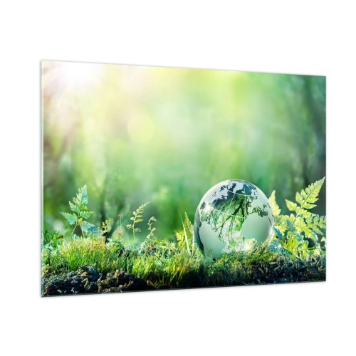 Quadro em vidro - Planeta verde - 100x70 cm