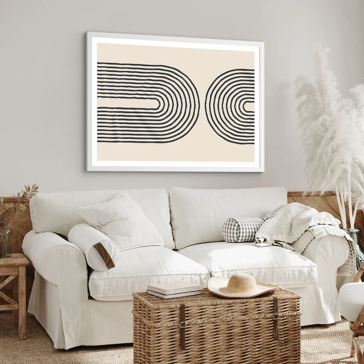 Pôster em moldura branca - Em um momento... - 100x70 cm