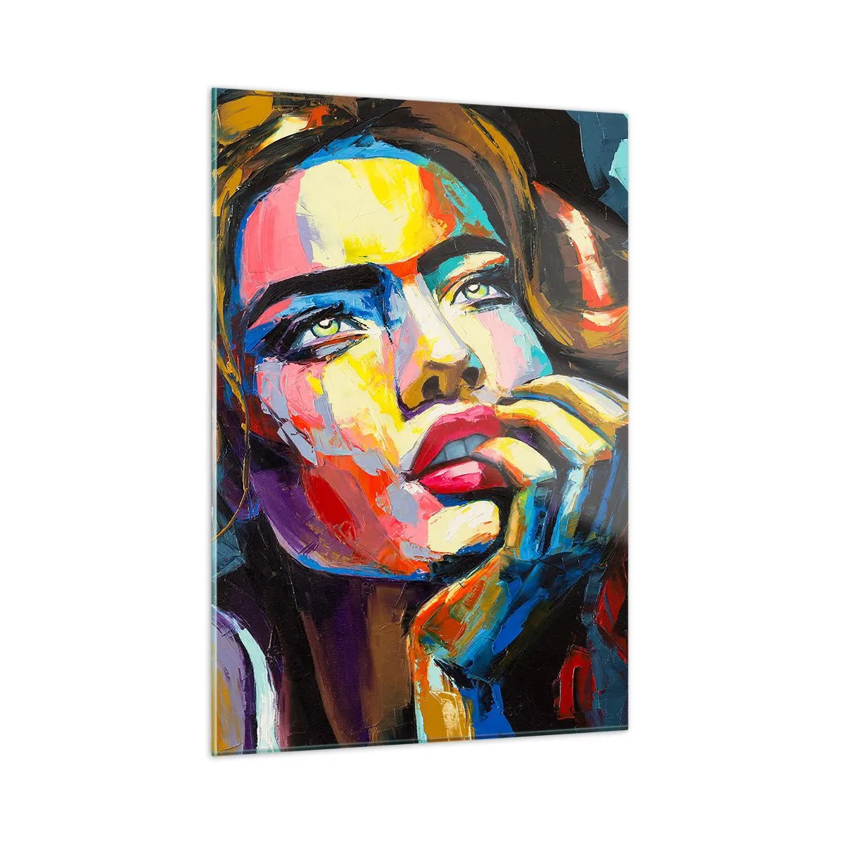 Quadro em vidro - Sonhos como pássaros voando no céu - 50x70 cm