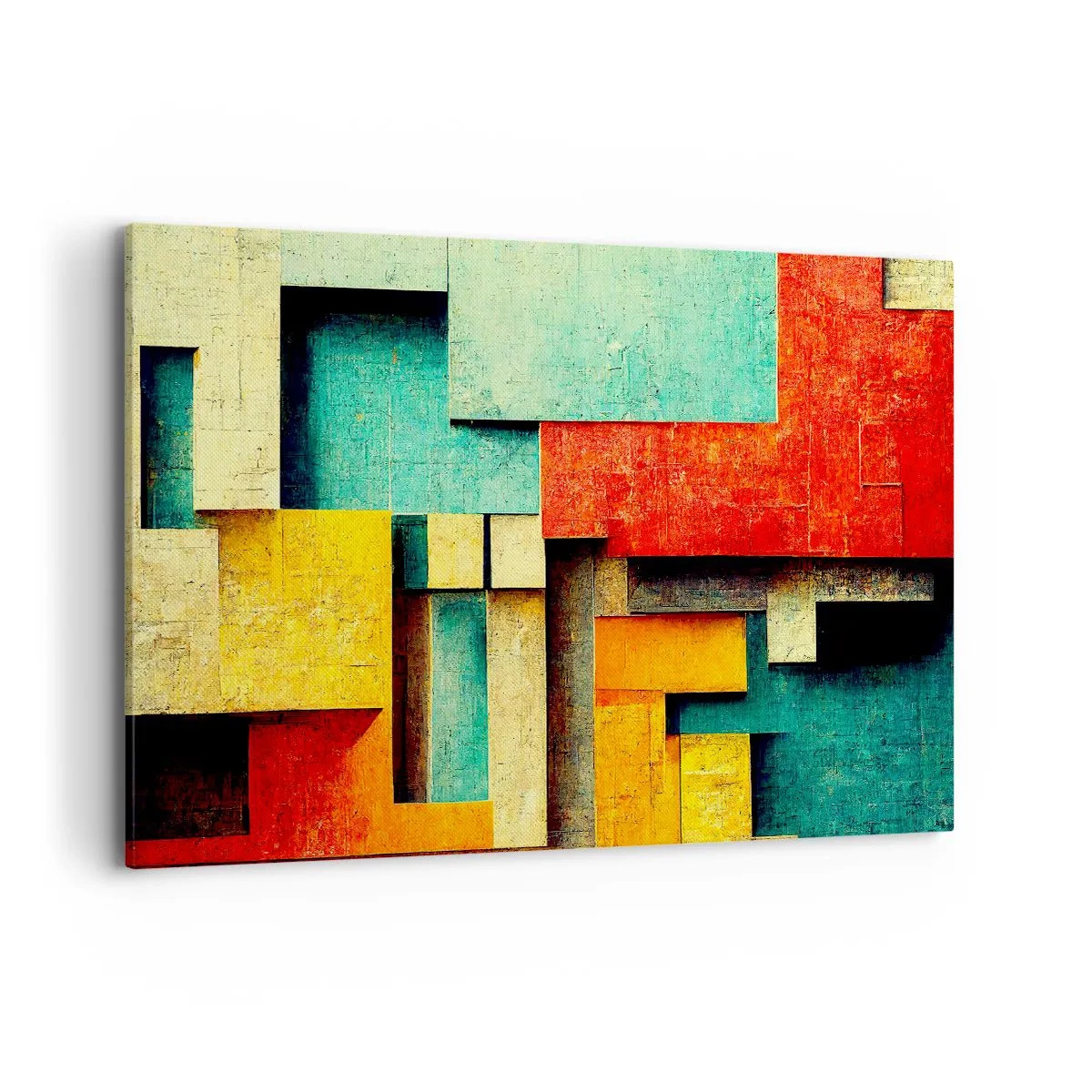 Quadro em tela - Festival de ângulos vivos - 120x80 cm