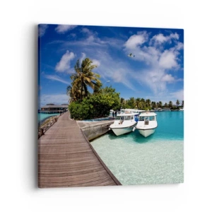 Quadro em tela - No entanto, o paraíso existe - 40x40 cm