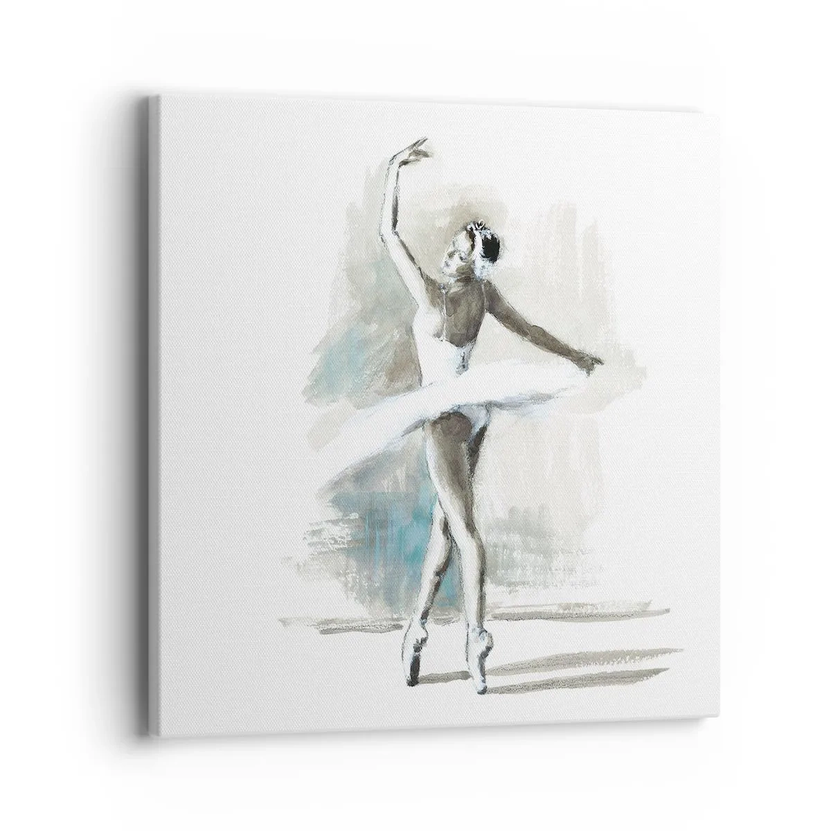 Quadro em tela - Encantada num cisne - 40x40 cm