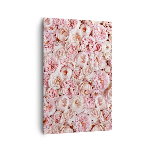 Quadro em tela - Uma cama de rosas - 80x120 cm