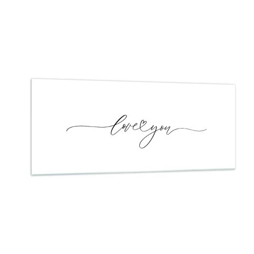 Quadro em vidro - Preto e branco - 100x40 cm