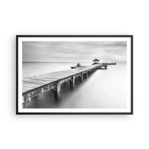 Pôster com moldura preta - Para longe - 91x61 cm
