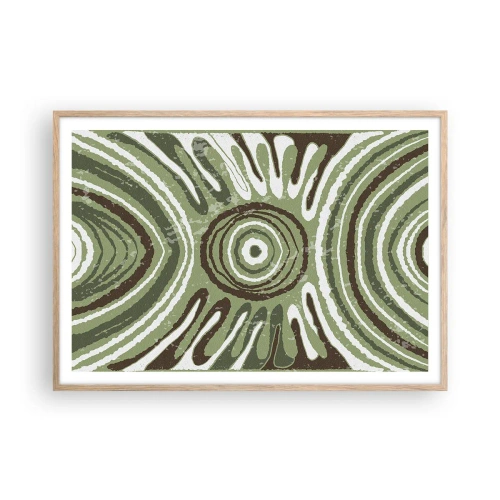 Pôster com moldura de carvalho claro - Uma explosão de emoções - 100x70 cm