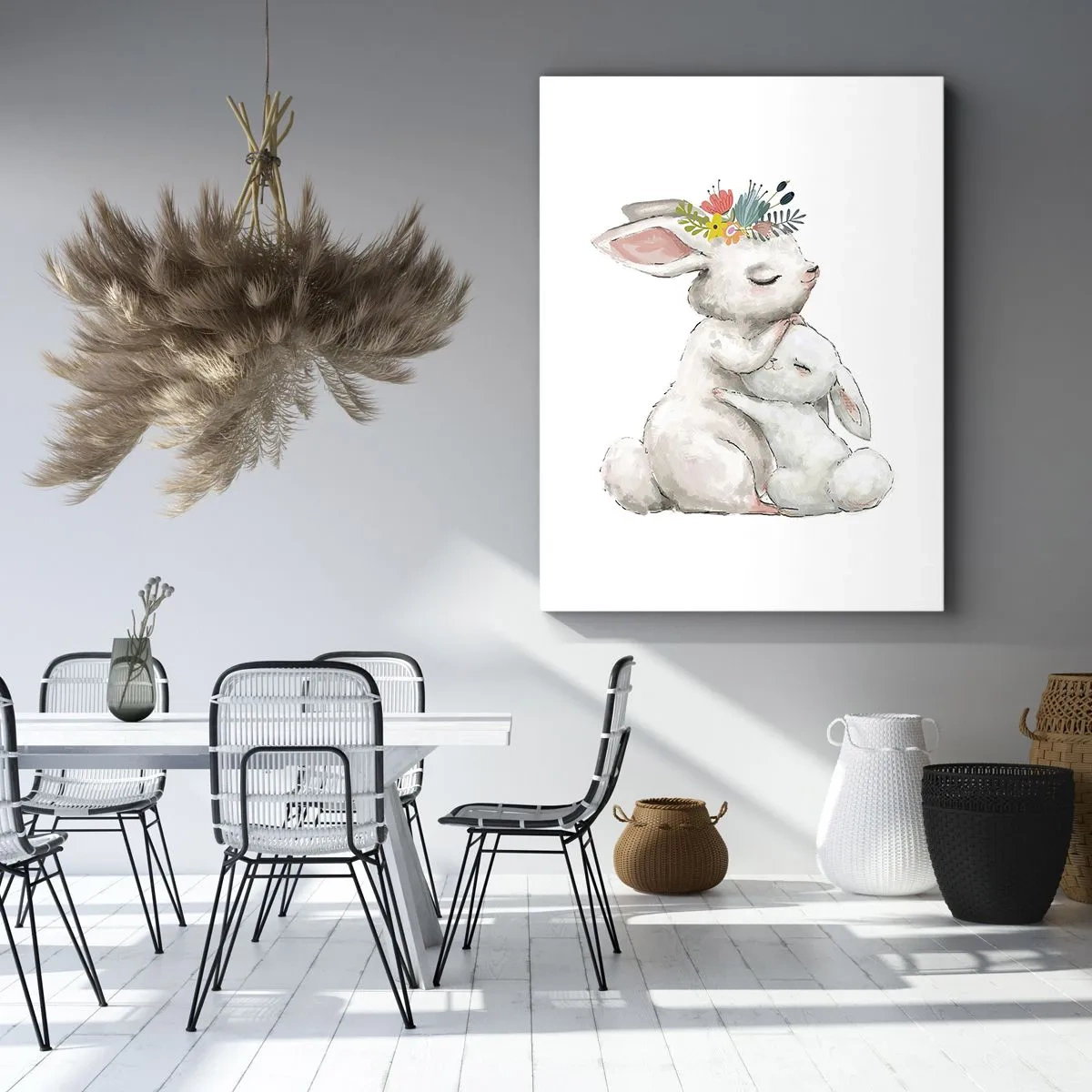Quadro em tela - Nada melhor do que amor de mãe - 45x80 cm