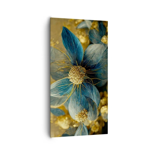 Quadro em tela - Florescer com ouro - 65x120 cm