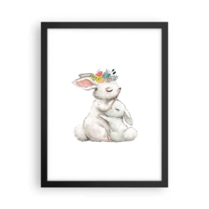 Pôster com moldura preta - Nada melhor do que amor de mãe - 30x40 cm