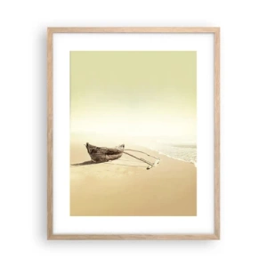 Pôster com moldura de carvalho claro - Memória dos mares do sul - 40x50 cm