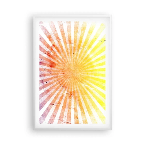 Pôster em moldura branca - Nasceres e entardeceres - 61x91 cm