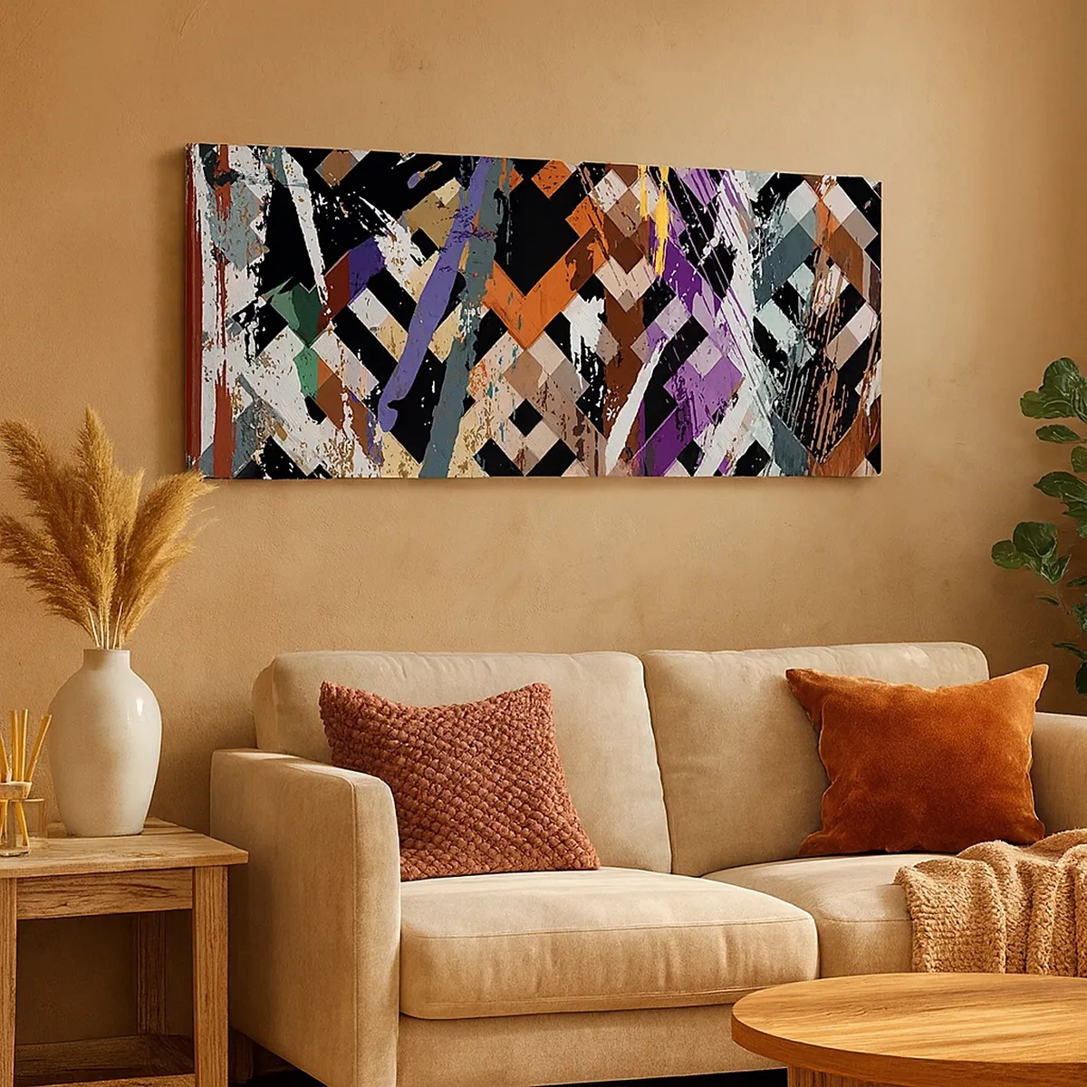 Quadro em tela - Ao quadrado - 30x30 cm