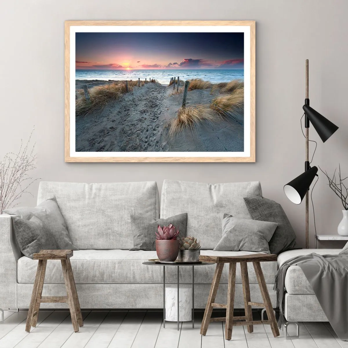Pôster com moldura de carvalho claro - Derramou um arco-íris de esplendor radiante.... - 91x61 cm