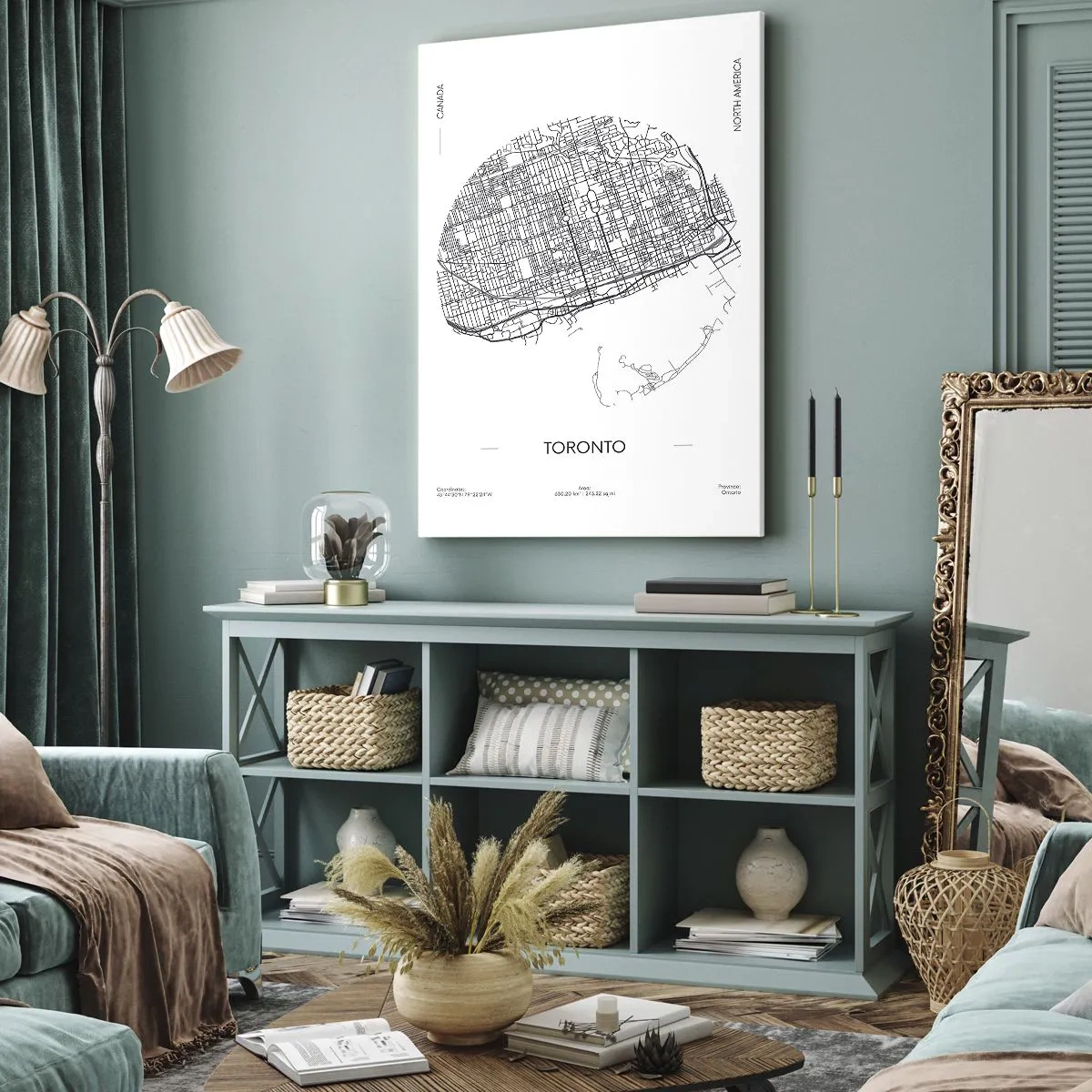 Quadro em tela - Anatomia de Toronto - 55x100 cm