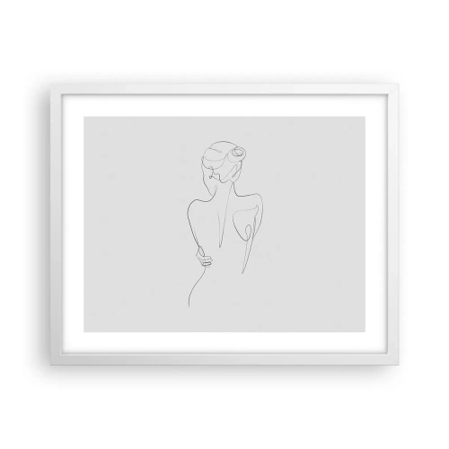 Pôster em moldura branca - Música corporal - 50x40 cm