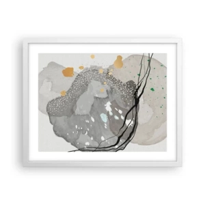 Pôster em moldura branca - Composição orgánica - 50x40 cm
