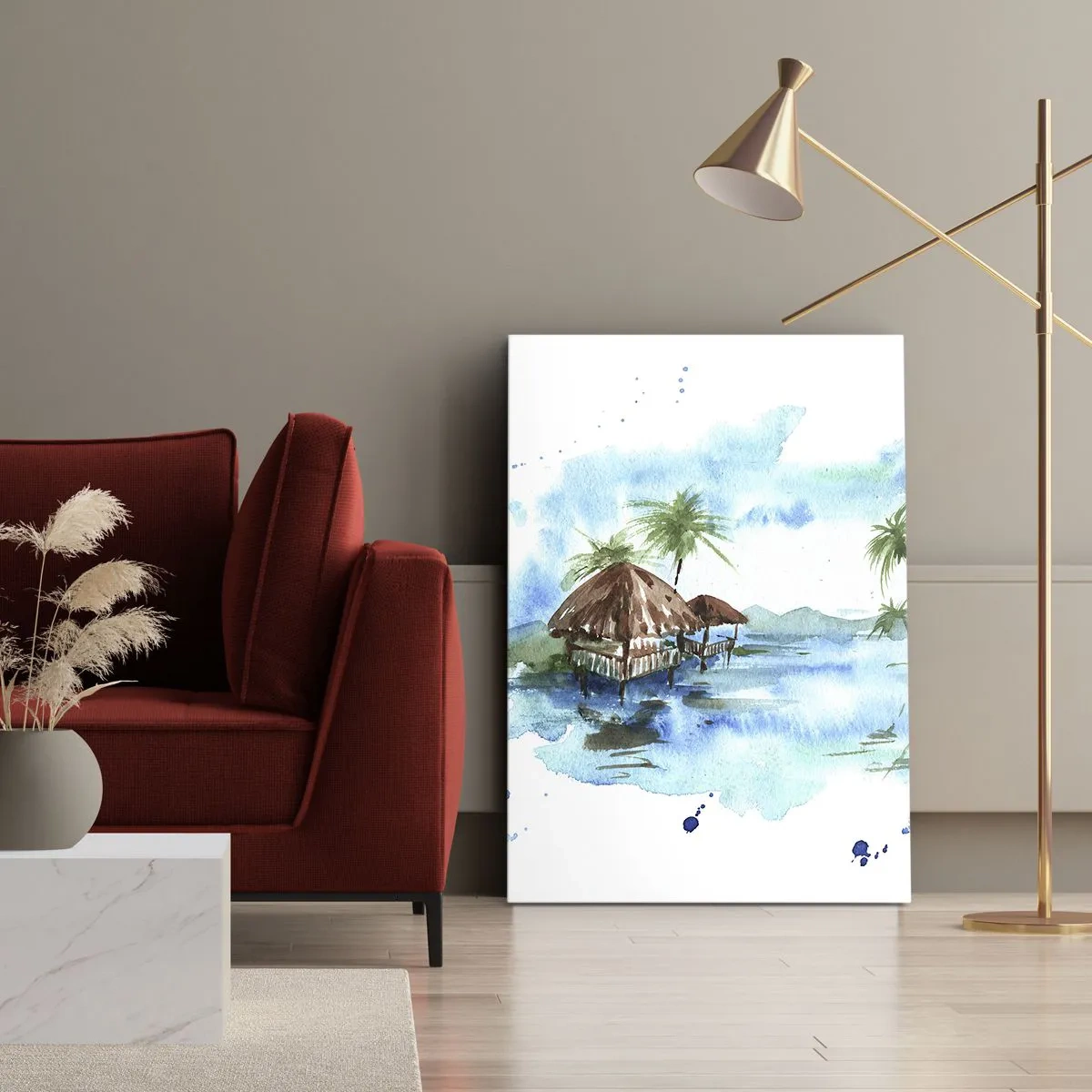 Quadro em tela - Algures no Pacífico - 50x70 cm