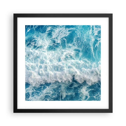 Pôster com moldura preta - Alegremente e aos saltos - 40x40 cm